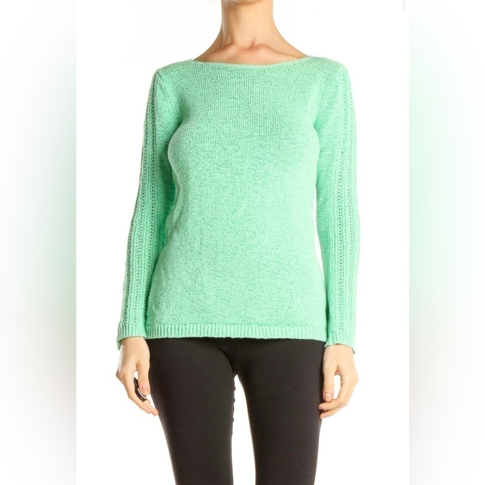 Rachel Zoe Green Knitted Light Sweater